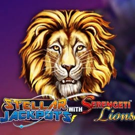 Logo of Stellar Jackpots with Serengeti Lions from Lightning Box Game at Casinacho Casino